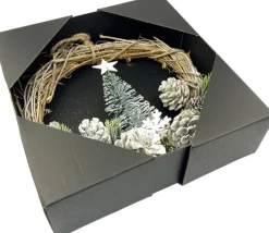 WDMT Rattan Kerstkrans - Pearl | O 28 Cm | Natuurlijke Kerst Decoratie | Kerst Krans Hanger | Wit Cheap