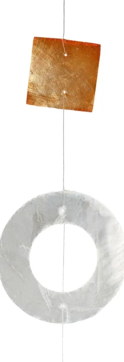Relaxdays Capiz Schelpen Guirlande - Schelpen Gordijn - 4 Stuks - Deurgordijn Balkon 180Cm - D Discount