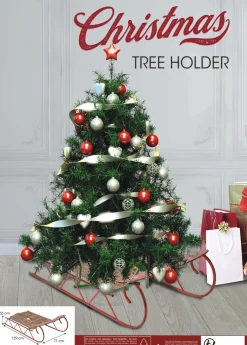 Relaxwonen Kerstboomstandaarden^ - Kerstboomvoet - Kerstboomrok - Kerstboomhuls - Kerstboom - Slee - Kerst - 129X71X35 Cm