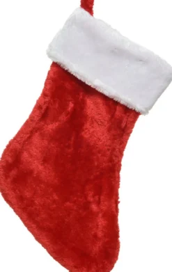 Decoris Rode Pluche Kerstsok 40 Cm Hot