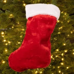 Decoris Rode Pluche Kerstsok 40 Cm Hot