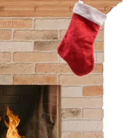 Decoris Rode Pluche Kerstsok 40 Cm Outlet