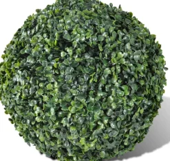 Prolenta Premium Ronde Kunstbuxus 27 Cm Met Solar Led-Verlichting (2 Stuks) Sale