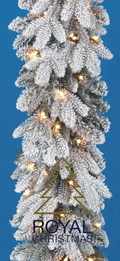 Royal Christmas Deluxe Guirlande Met Verlichting En Sneeuw - 270Cm - 50 Led Lampjes Cheap