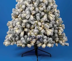 Royal Christmas Kunstkerstbomen^ Flock Led Kunstkerstboom - 150Cm - 200 Lampjes - 410 Besneeuwde Takken