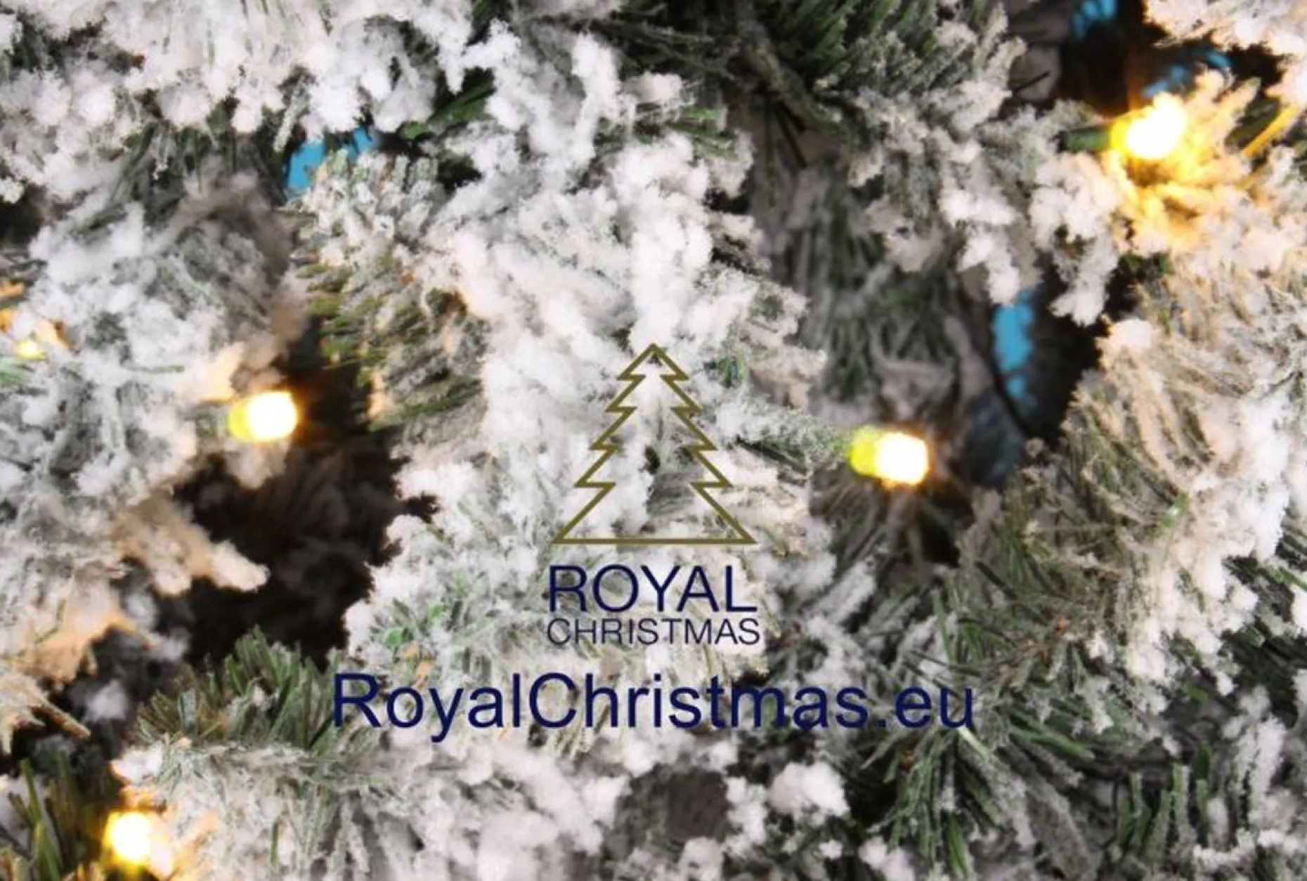 Royal Christmas Kunstkerstbomen^ - Flock / Sneeuw Kunstkerstboom In Plastic Pot - Lengte 105 Cm - Met Warm Led Batterij Verlichting - Met Sneeuw - 122 Takken