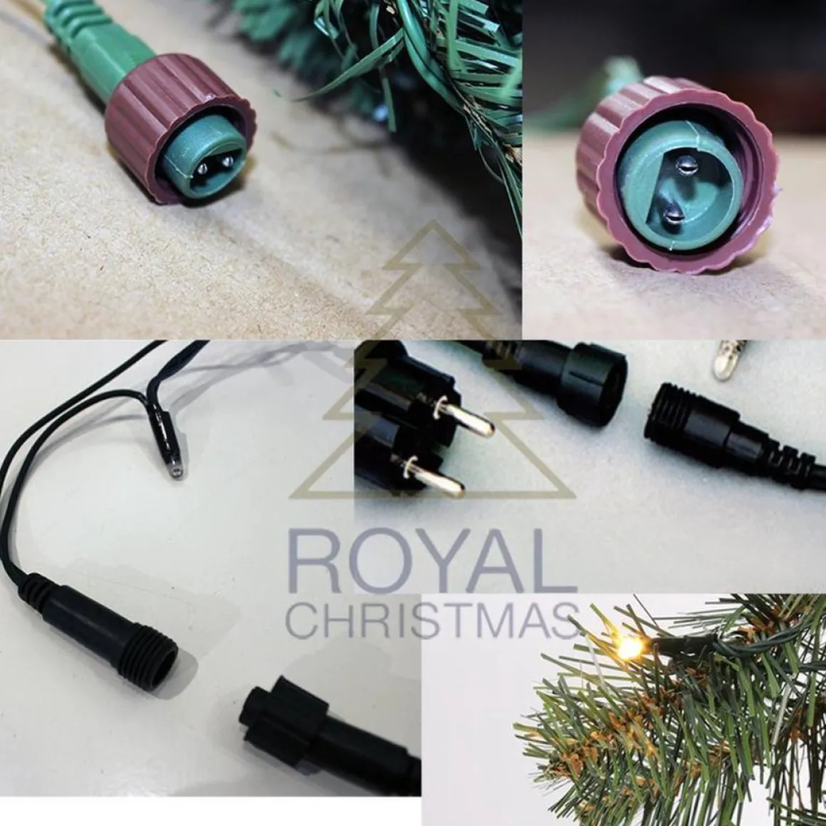 Royal Christmas - Guirlande Met 70 Warm Led Lampjes Geintegreerd - Lengte 540 Cm - 400 Takken - Extra Vol Clearance