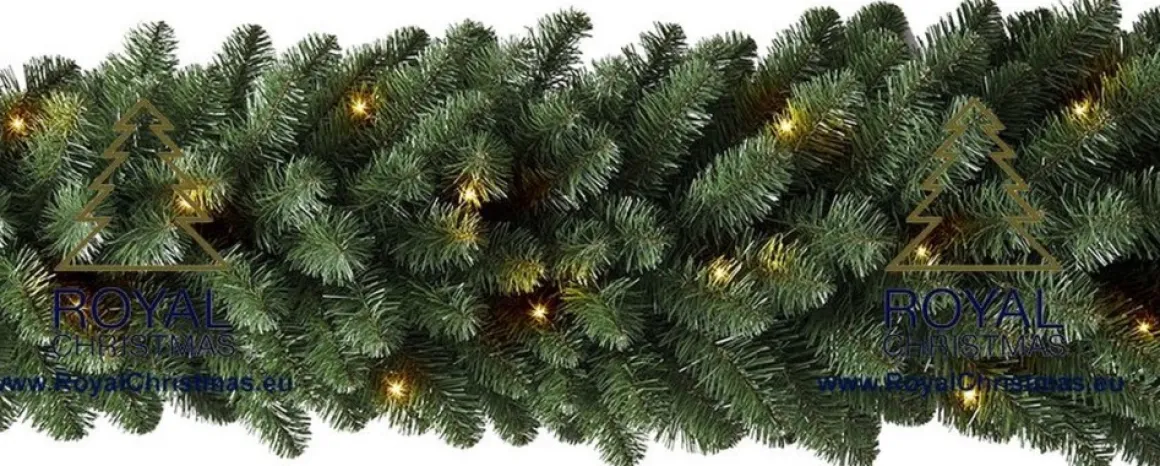 Royal Christmas - Guirlande Met 70 Warm Led Lampjes Geintegreerd - Lengte 540 Cm - 400 Takken - Extra Vol Clearance