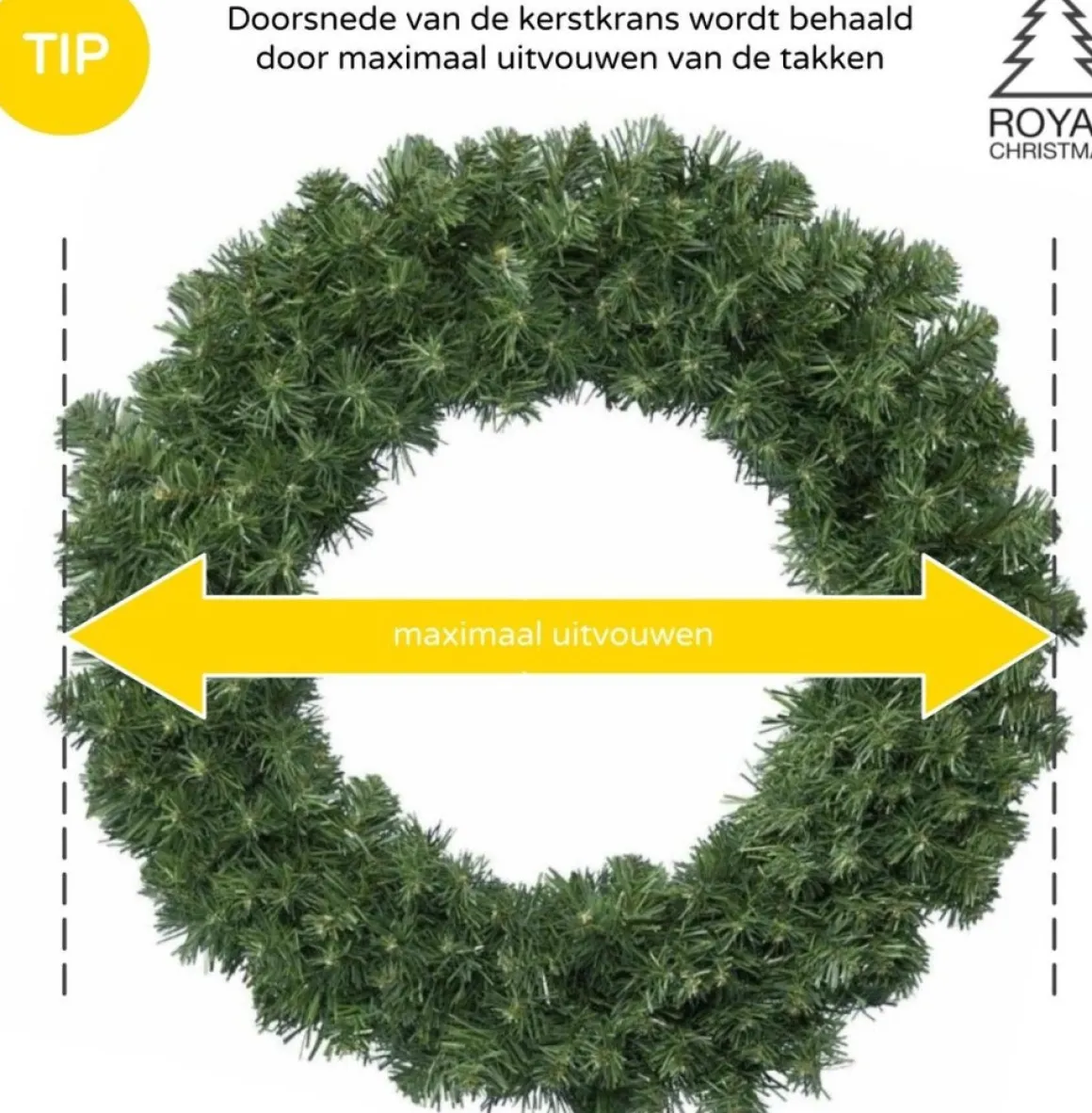Royal Christmas Kerstkrans Chicago O90 Cm | Inclusief Led-Verlichting Cheap
