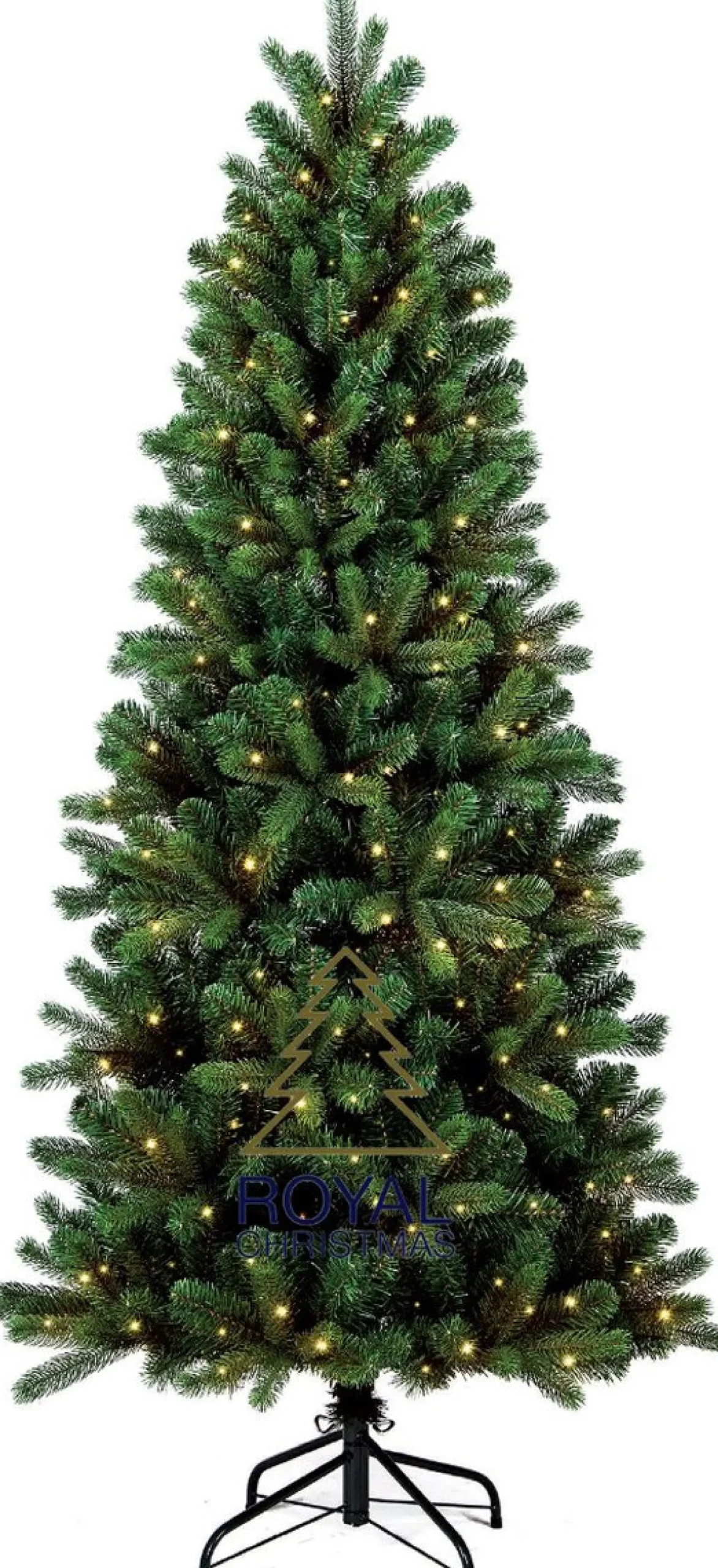 Royal Christmas Kunstkerstbomen^ Kunstkerstboom Alaska Slank - 240 Cm - Met Led Verlichting En Smart Adapter