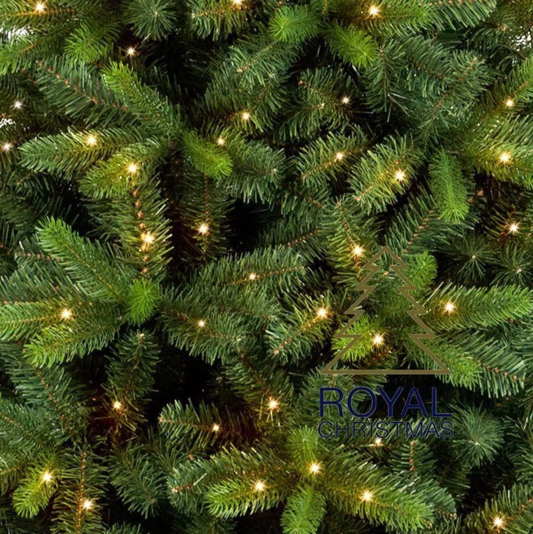 Royal Christmas Kunstkerstbomen^ Kunstkerstboom Alaska Slank - 240 Cm - Met Led Verlichting En Smart Adapter