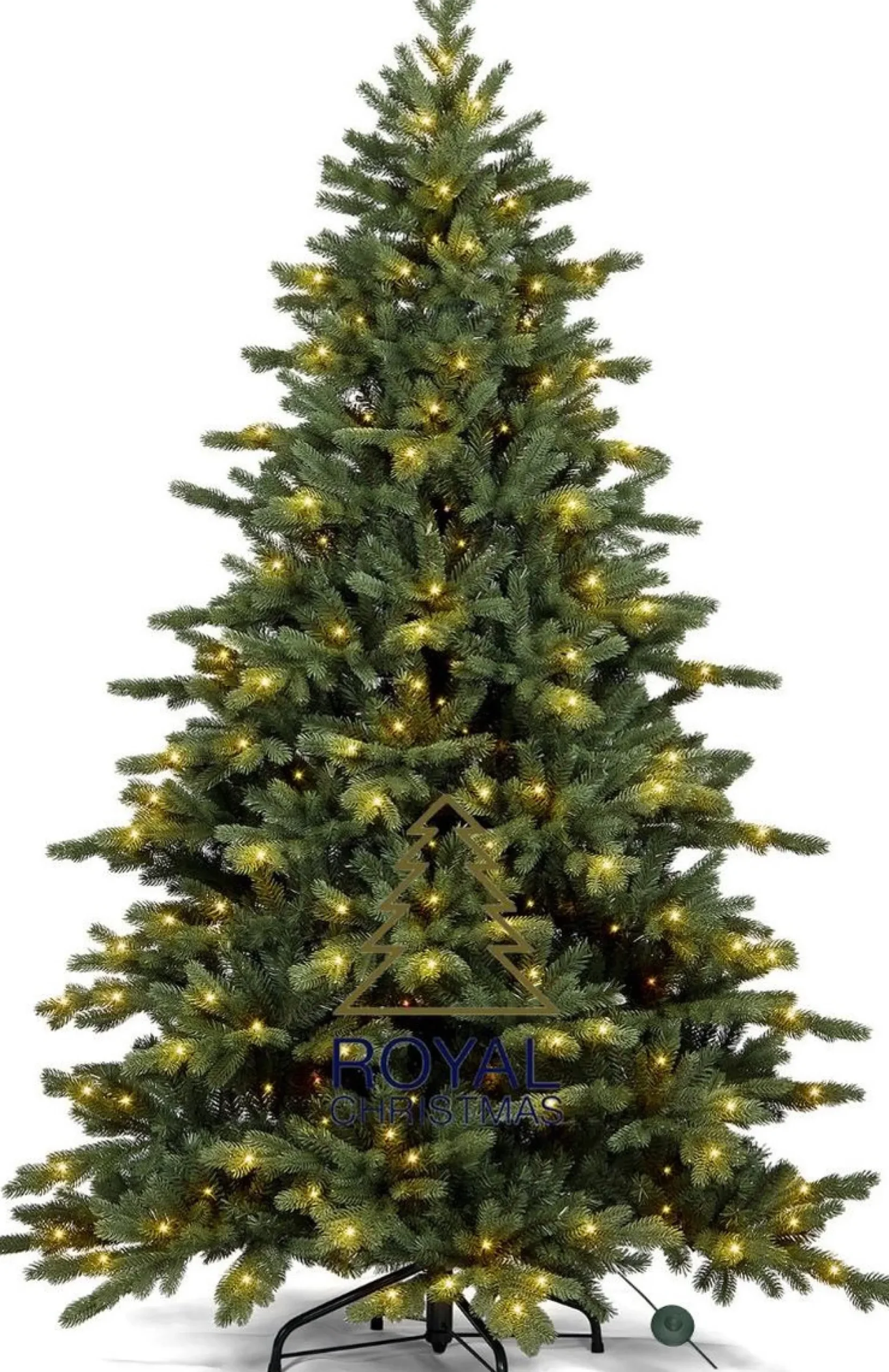 Royal Christmas Kunstkerstbomen^ - Kunstkerstboom - Spitsbergen Groen Met Led-Verlichting - Inclusief Smart Adapter 240 Cm