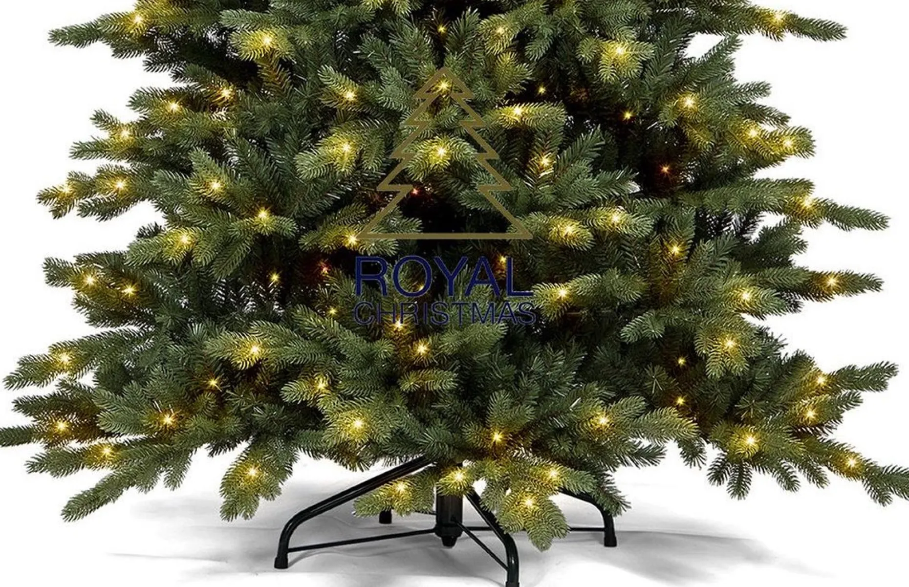 Royal Christmas Kunstkerstbomen^ - Kunstkerstboom - Spitsbergen Groen Met Led-Verlichting - Inclusief Smart Adapter 240 Cm