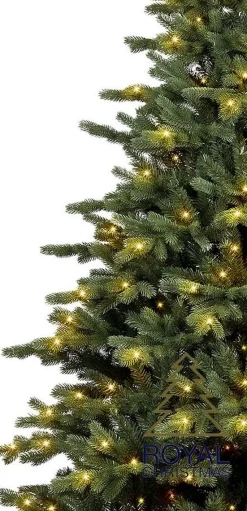 Royal Christmas Kunstkerstbomen^ - Kunstkerstboom - Spitsbergen Groen Met Led-Verlichting - Inclusief Smart Adapter 240 Cm