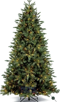 Royal Christmas Kunstkerstbomen^ - Kunstkerstboom - Arkansas Inclusief Smart Led Verlichting - 250 Lampjes - Groen 210 Cm