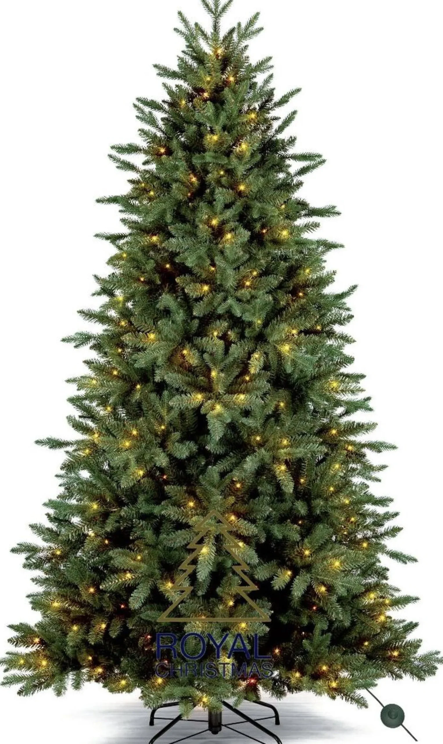 Royal Christmas Kunstkerstbomen^ - Kunstkerstboom - Arkansas Inclusief Smart Led Verlichting - 250 Lampjes - Groen 210 Cm
