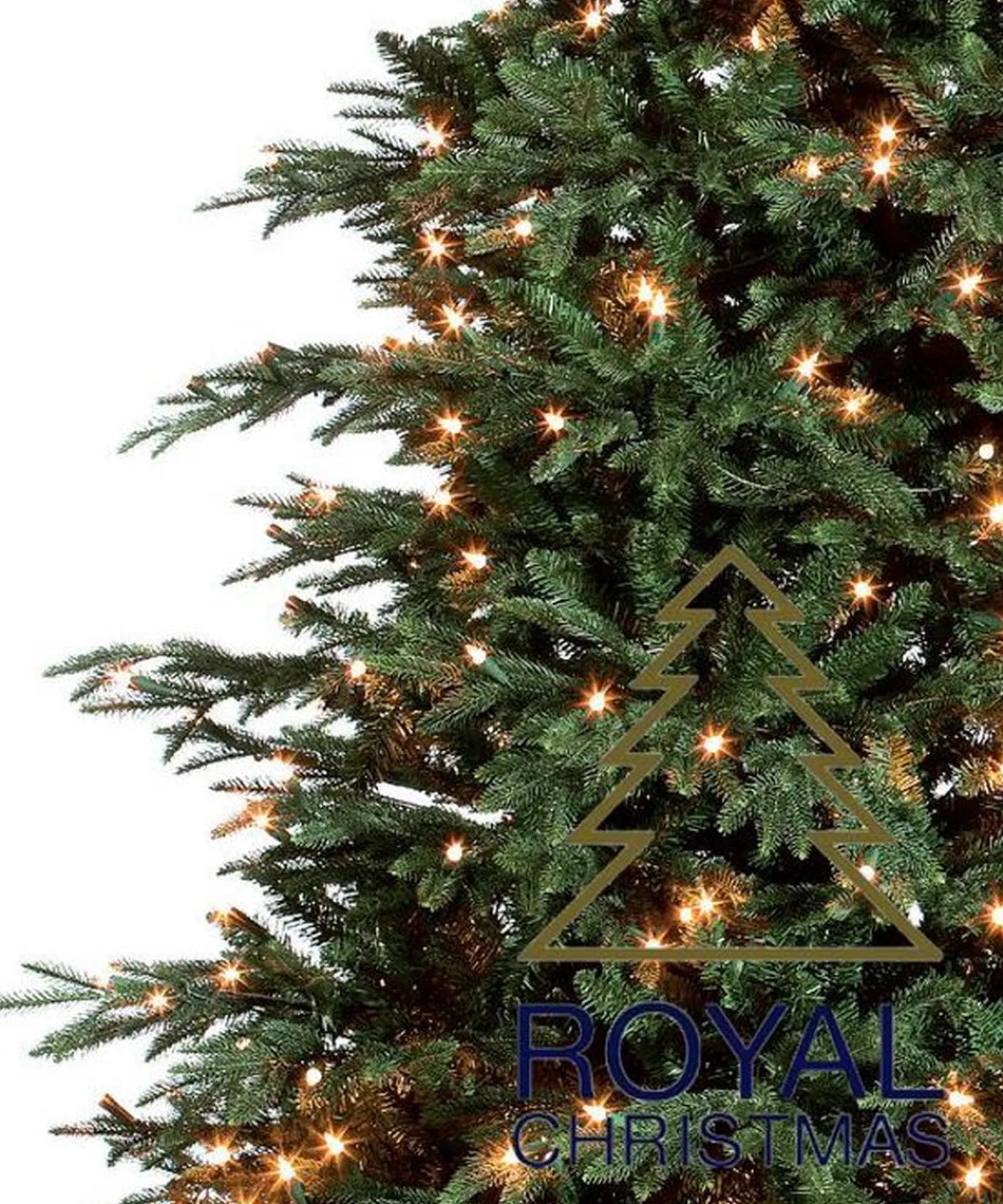 Royal Christmas Kunstkerstbomen^ - Kunstkerstboom - Delaware Pe / Pvc Deluxe - 700 Led Lampjes - 240 Cm - 5817 Takken - Groen