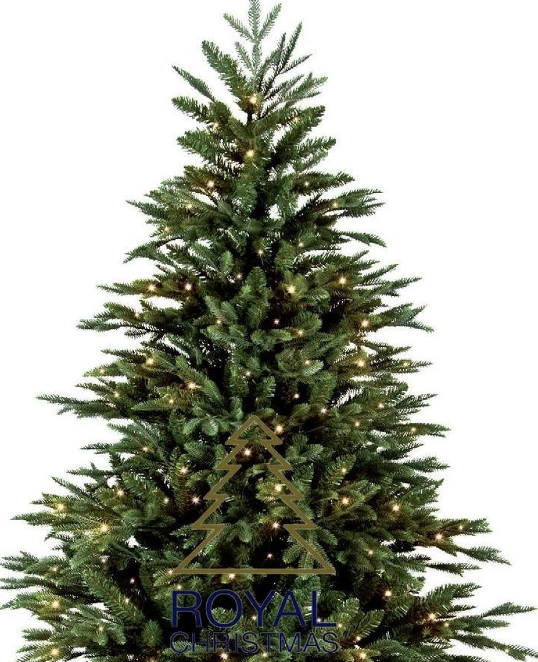 Royal Christmas Kunstkerstbomen^ - Kunstkerstboom - Delaware Pe / Pvc Deluxe - 700 Led Lampjes - 240 Cm - 5817 Takken - Groen