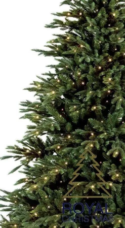Royal Christmas Kunstkerstbomen^ - Kunstkerstboom - Delaware Pe / Pvc Deluxe - 700 Led Lampjes - 240 Cm - 5817 Takken - Groen