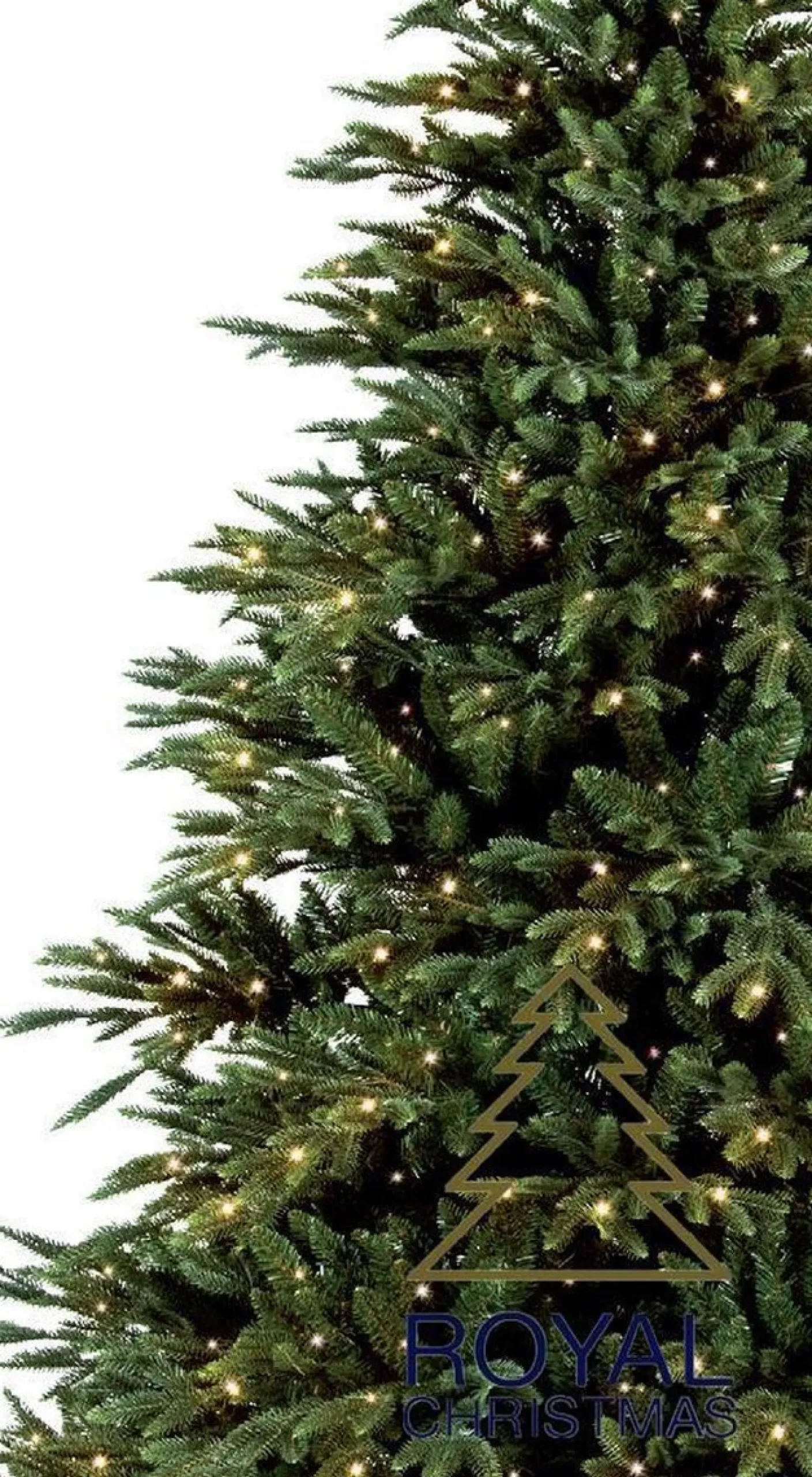Royal Christmas Kunstkerstbomen^ - Kunstkerstboom - Delaware Pe / Pvc Deluxe - 700 Led Lampjes - 240 Cm - 5817 Takken - Groen