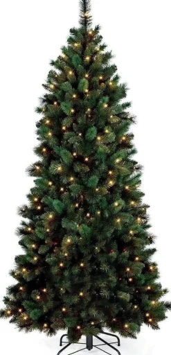 Royal Christmas Kunstkerstbomen^ Kunstkerstboom Montana Slim 225 Cm | Slank Model Met Led-Verlichting