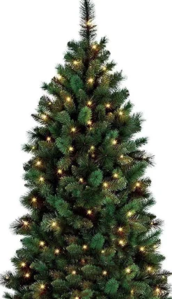 Royal Christmas Kunstkerstbomen^ Kunstkerstboom Montana Slim 225 Cm | Slank Model Met Led-Verlichting
