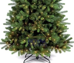 Royal Christmas Kunstkerstbomen^ - Natuurlijke Kunstkerstboom - Bergen Pe / Pvc Premium - Smart 350 Led Lampjes - 210 Cm - Groen 1139 Takken