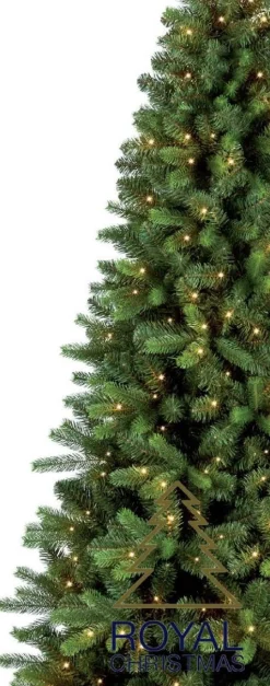 Royal Christmas Kunstkerstbomen^ - Natuurlijke Kunstkerstboom - Bergen Pe / Pvc Premium - Smart 350 Led Lampjes - 210 Cm - Groen 1139 Takken
