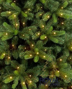 Royal Christmas Kunstkerstbomen^ - Natuurlijke Kunstkerstboom - Bergen Pe / Pvc Premium - Smart 350 Led Lampjes - 210 Cm - Groen 1139 Takken