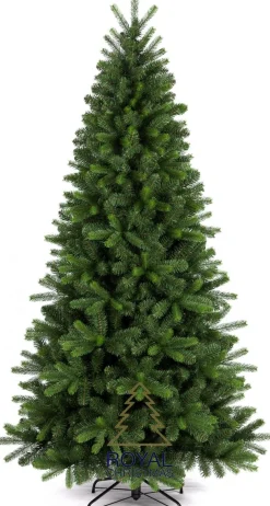 Royal Christmas Kunstkerstbomen^ - Natuurlijke Kunstkerstboom - Bergen Pe / Pvc Premium 210 Cm - 1139 Takken Groen