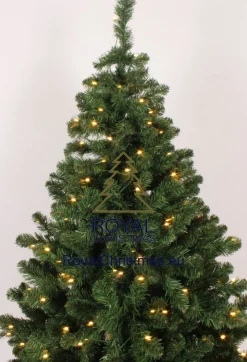 Royal Christmas Kunstkerstbomen^t - Nepkerstboom Dakota - Lengte 180 Cm - Met 250 Geintegreerd Warm Led Lampjes - 498 Takken