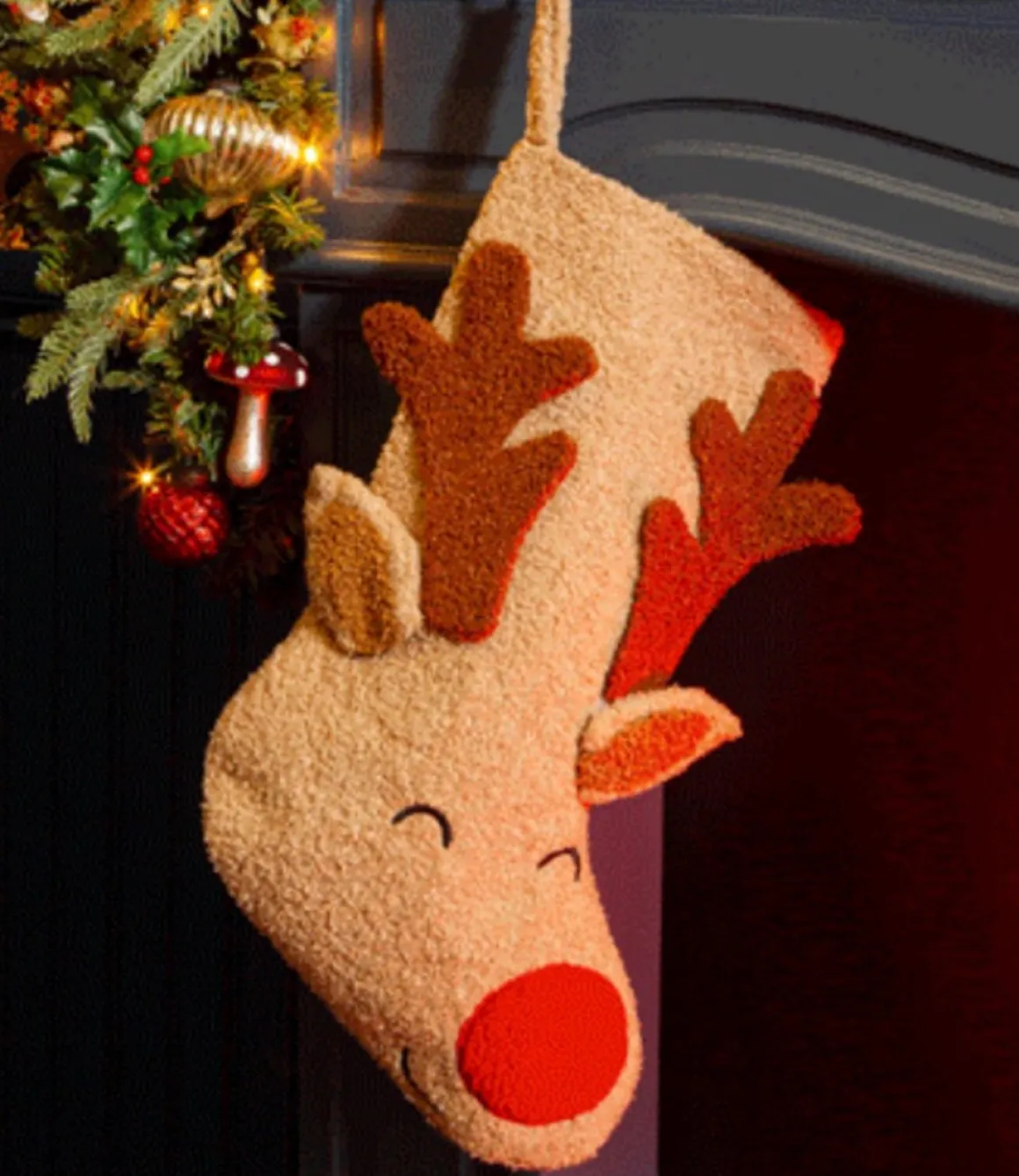 Sass u0026 Belle Rudolf Rendier Christmas Stocking Met Rode Neus Van Sass & Belle Store