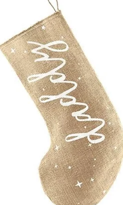 PartyDeco Rustic Christmas – Jute Sok Met Opdruk Daddy Cheap