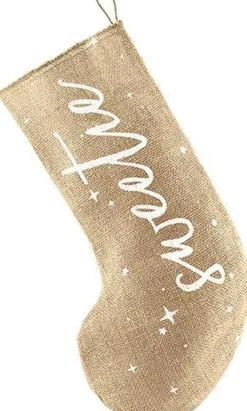 PartyDeco Rustic Christmas – Jute Sok Met Opdruk Sweetie Cheap