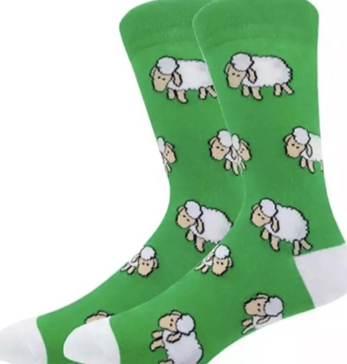 Akyol Schapen Sokken - Groene Sokken - Kerstsokken - Sokken Boer - Boeren - Sokken - Kerst - Kerstcadeau - One Size - Hoge Sokken - Sok - Kerstsok - Cadeau - Kerstboom Hot