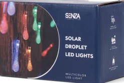 * Lichtslangen^Senza Solar Led Slinger - Regendruppels - Werkt Op Zonne-Energie - 20 Lampjes - Rgb Verlichting