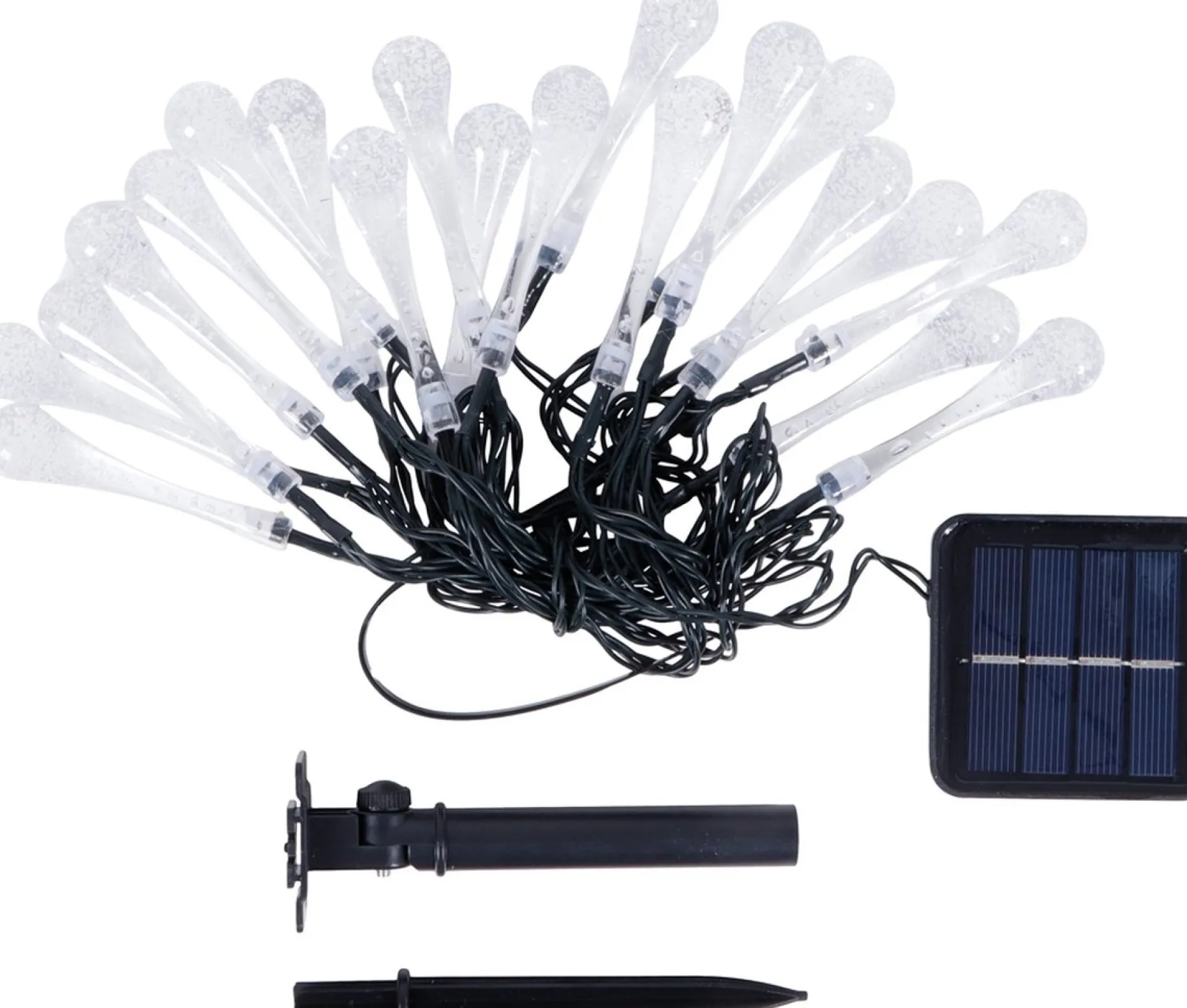 * Lichtslangen^Senza Solar Led Slinger - Regendruppels - Werkt Op Zonne-Energie - 20 Lampjes - Rgb Verlichting
