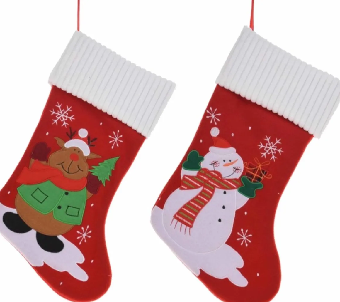 Merkloos Setje Van 2X Stuks Kerstsokken Van 46 Cm - Haard Sokken - Cadeau Sokken Voor Kerstmis Clearance