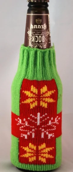 Merkloos Set Van 2 Kerst Bierfles Koel Houders | | Kerstkado Outlet
