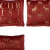 Sierkussen.nl Set Van 3 Kerst Sierkussens - Rood - Goud - 1X Merry Christmas - 1X Christmas - 1X Deer - Inclusief Polyester Vulling - Zachte Stoffen - Sfeerkussens Cheap