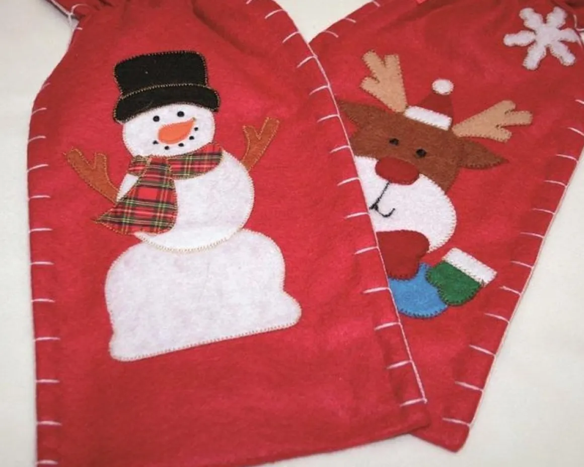 Home u0026 Styling Set Van 2 Kerstzakken Merry Christmass - Cadeauzakje - Verpakking - Inpakzakje - Kerstzak - 36 X 18 Cm Sale