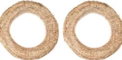 Merkloos Set Van 3X Stuks Decoratie Kransen Van Stro 40 Cm - Diy Kransen Maken - Kerst Deurkransen - Herfststukje Maken Flash Sale