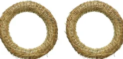 Merkloos Set Van 5X Stuks Decoratie Kransen Van Stro 25 Cm - Diy Kransen Maken - Kerst Deurkransen - Herfststukje Maken Shop