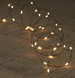 Anna's Collection Kerstlichtsnoeren^Set Van 2X Stuks Draadverlichting Lichtsnoer Met 100 Lampjes Warm Wit 500 Cm - Lichtdraden/Lichtsnoeren - Kerstverlichting