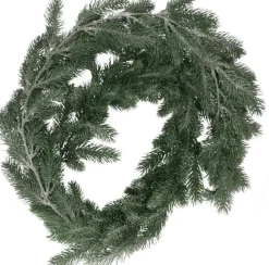 Merkloos Set Van 2X Stuks Groene Dennentakken Dennenslinger Kerstslinger 180 Cm - Kerstslingers/Dennen Guirlandes New
