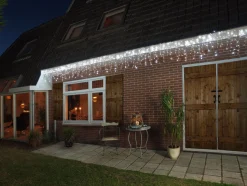 Anna's Collection Kerstlichtsnoeren^Set Van 2X Stuks Ijspegelverlichting Lichtsnoer Met 360 Lampjes Helder Wit 720 X 60 Cm - Kerstverlichting Ijspegel Lampjes