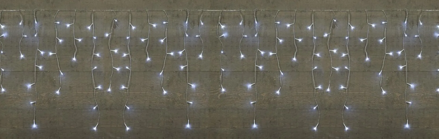 Anna's Collection Kerstlichtsnoeren^Set Van 2X Stuks Ijspegelverlichting Lichtsnoer Met 360 Lampjes Helder Wit 720 X 60 Cm - Kerstverlichting Ijspegel Lampjes