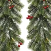 Decoris Set Van 2X Stuks Kerst Dennenslinger/Dennenguirlandes Groen Met Decoratie 30 X 180 Cm - Kerstslingers Outlet