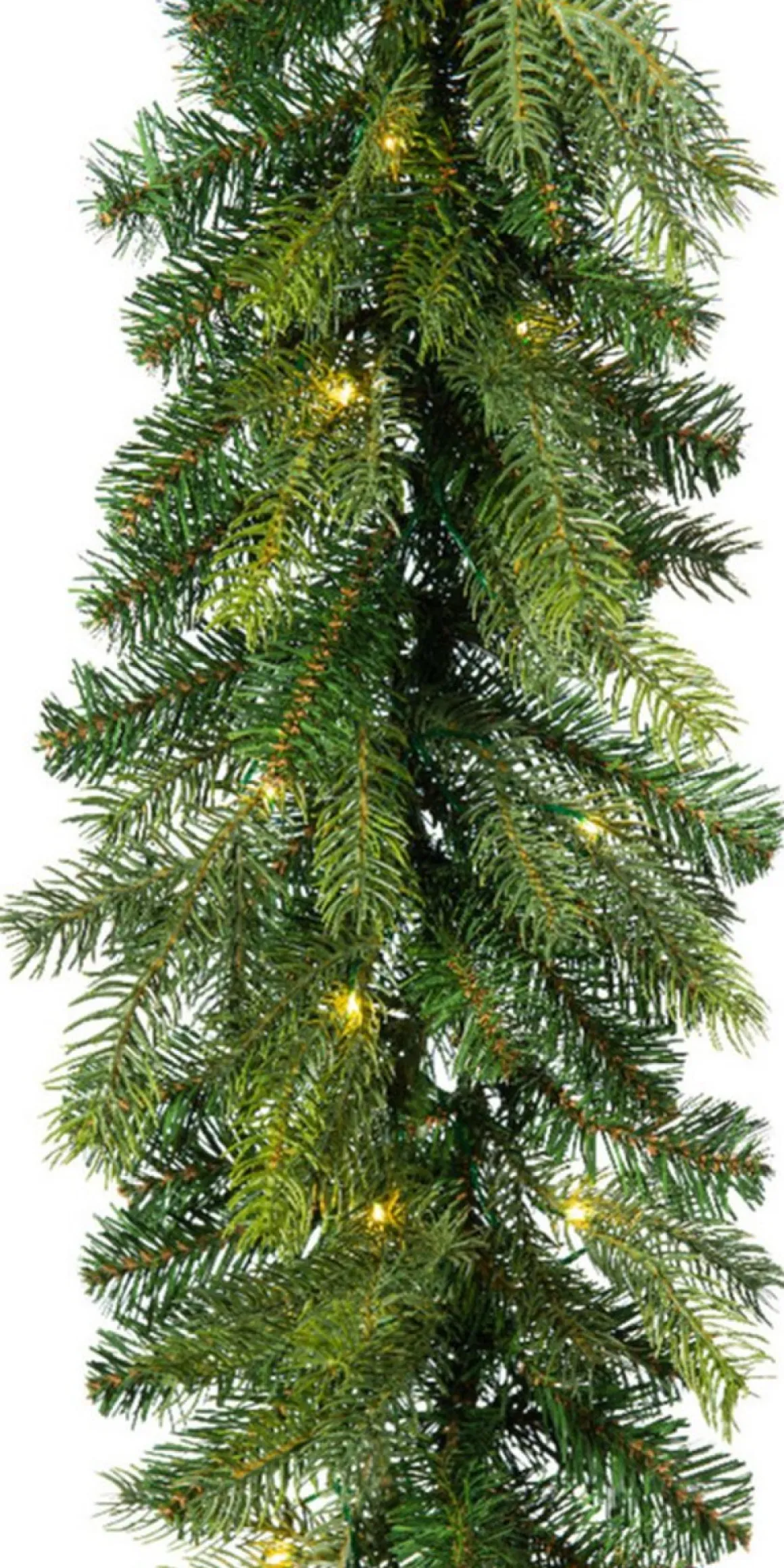 Decoris Set Van 2X Stuks Kerst Dennenslinger/Dennenguirlandes Groen Met Twinkelende Verlichting 270 Cm - Kerstslingers Sale