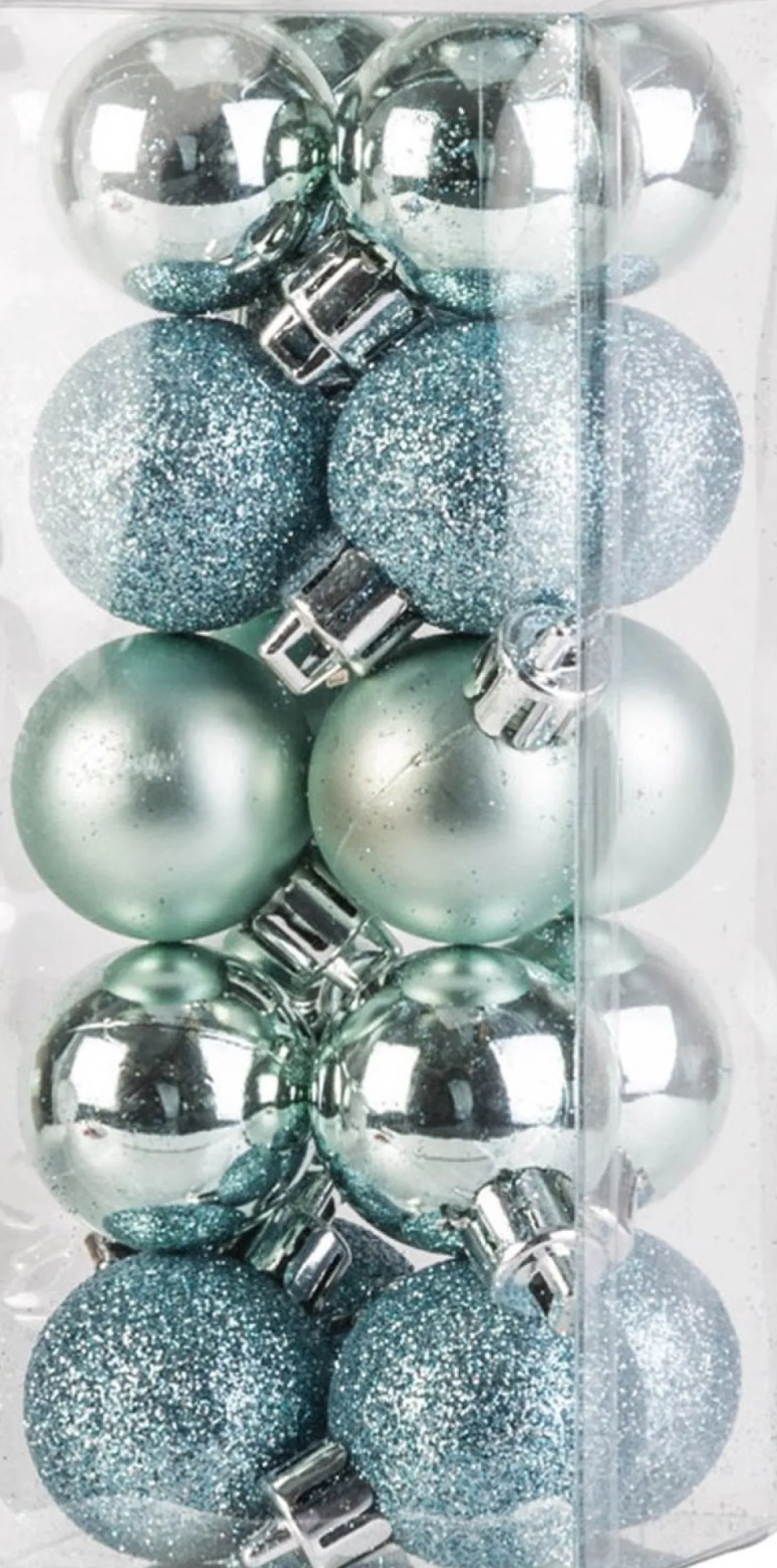 Merkloos Set Van 40X Stuks Kunststof Kerstballen Mix Roze En Mintgroen 3 Cm - Kerstversiering Groen, Mintgroen, Roze, Oudroze Fashion